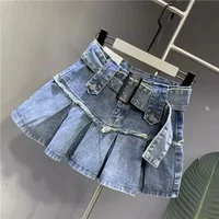 New Fashion Three Dimensional Strap Pocket Wash High Tooling Denim Skirt Women Y2K Summer Vintage Casual Joker A Skirt - Image 3