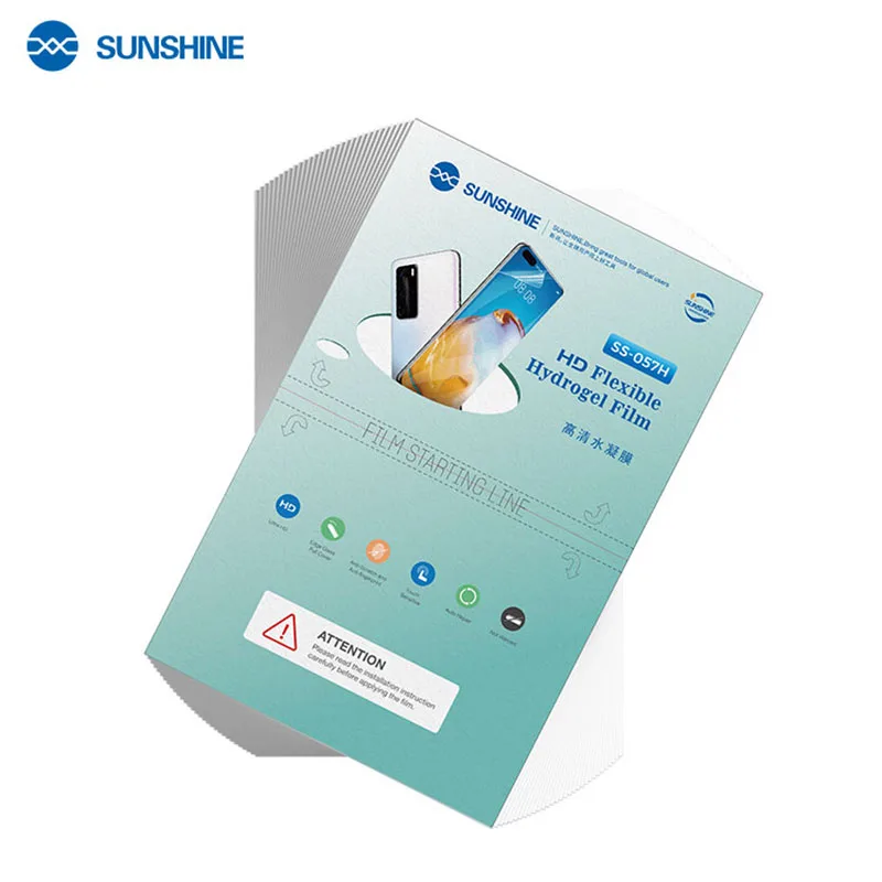 50 Sheets SUNSHINE SS-057H No Code HD Hydrogel Film Clear Micas Movies Phone Screen Protector Film Plotter Cutting Machine
