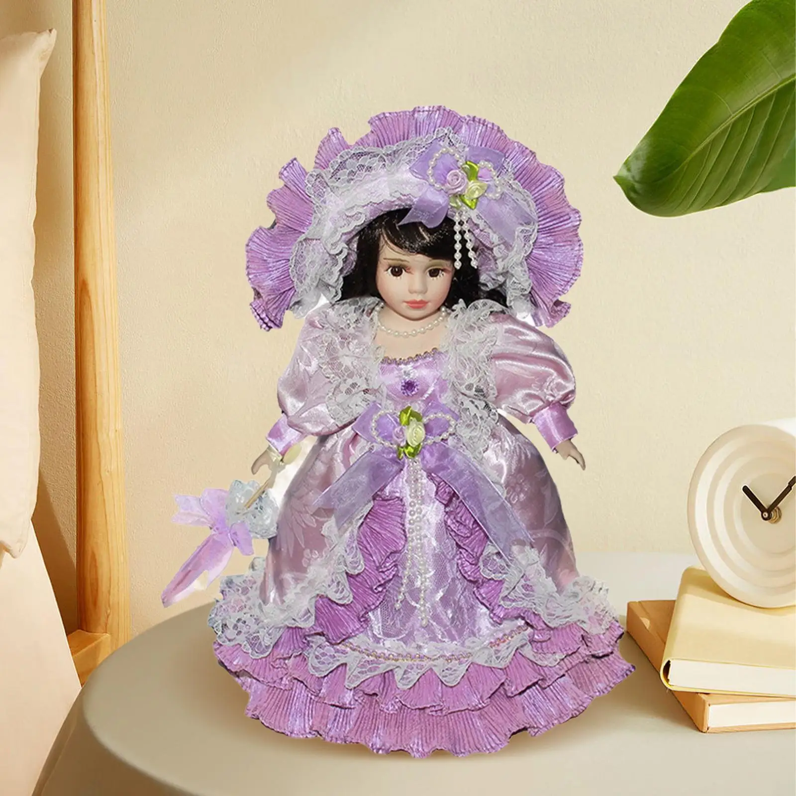 Miniature Porcelain Doll 30cm Mini Victorian Lady in Gown