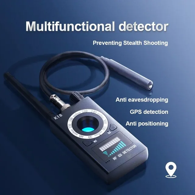 K18 Multi-function Anti-Candid Cam Wireless Lens Device Finder 1MHz-6.5GHz GSM Audio Bug Finder GPS Signal RF Tracker Detect 5