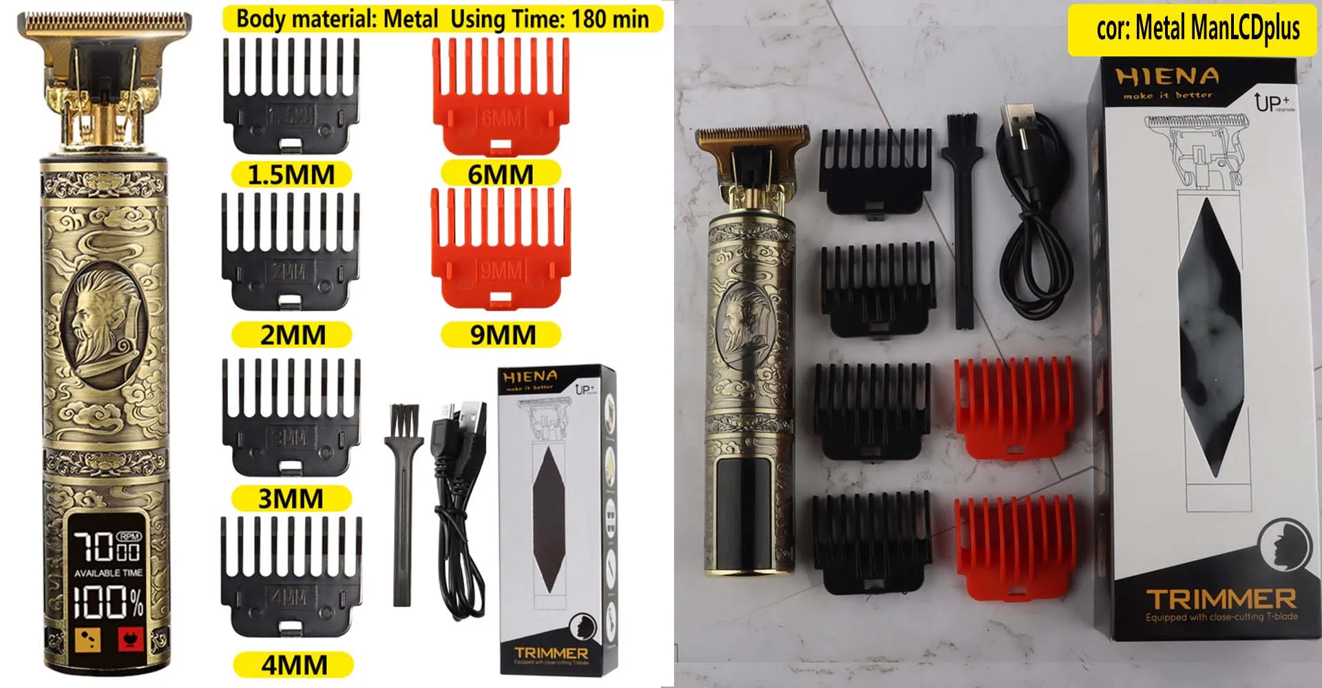 Hot Sale Vintage T9 Electric Cordless Hair Cutting Machine Professional