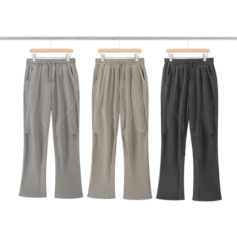 

Streetwear Patchwork GRAILZ Washed Embroidery Sweatpants Men Women 1:1 New Oversize Jogger Drawstring Pants Military