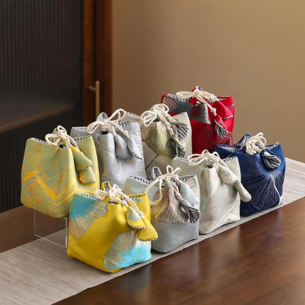 Chinese Simple Teaware Storage Bag Traditional Kung Fu Tea Accessories Portable Travelling Teacup Jewelry Protection Fabric Bags 4