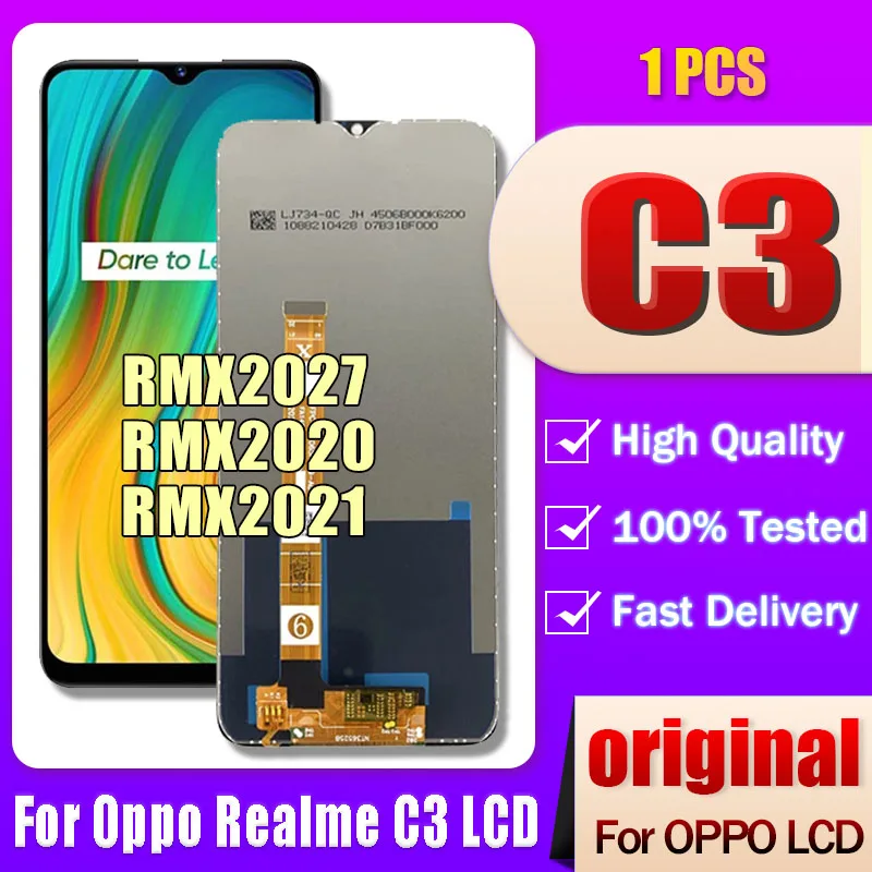 Original For Realme C3 Display LCD RMX2027 RMX2021 RMX2020 Touch Screen ...