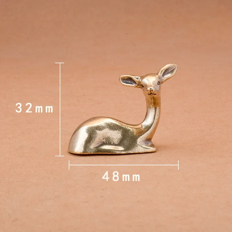 Figurines & Miniatures Decoration Crafts Delicate Brass Deer Miniature Figurines Trio Tabletop Deer Statue Collection