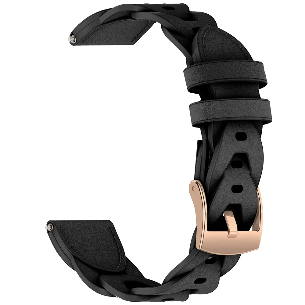 Sporty 18mm Synthetic Leather Strap Wristband