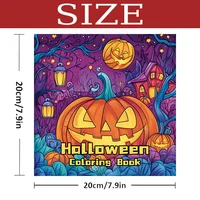 1pc Halloween Coloring Book 20 Page Adult Gift For Birthday Party Relieve Stress Kill Time Graffiti Painting Drawing Art Book ﻿ 2