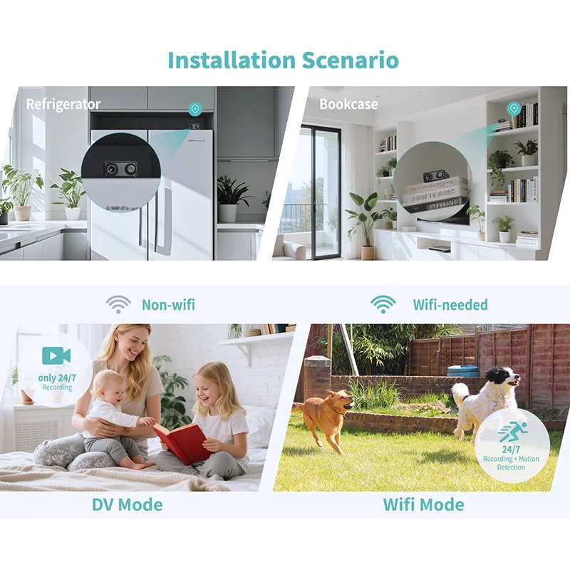 Lenovo 4K Mini Security Camera WiFi Wireless Monitor Remote Motion Detecting Camcorders Security Indoor Surveillance 2026 NEW 5