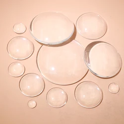 Clear Glass Cabochon, Round Flat Back, High Quality, Wholesale Offer - 40mm 2pcs