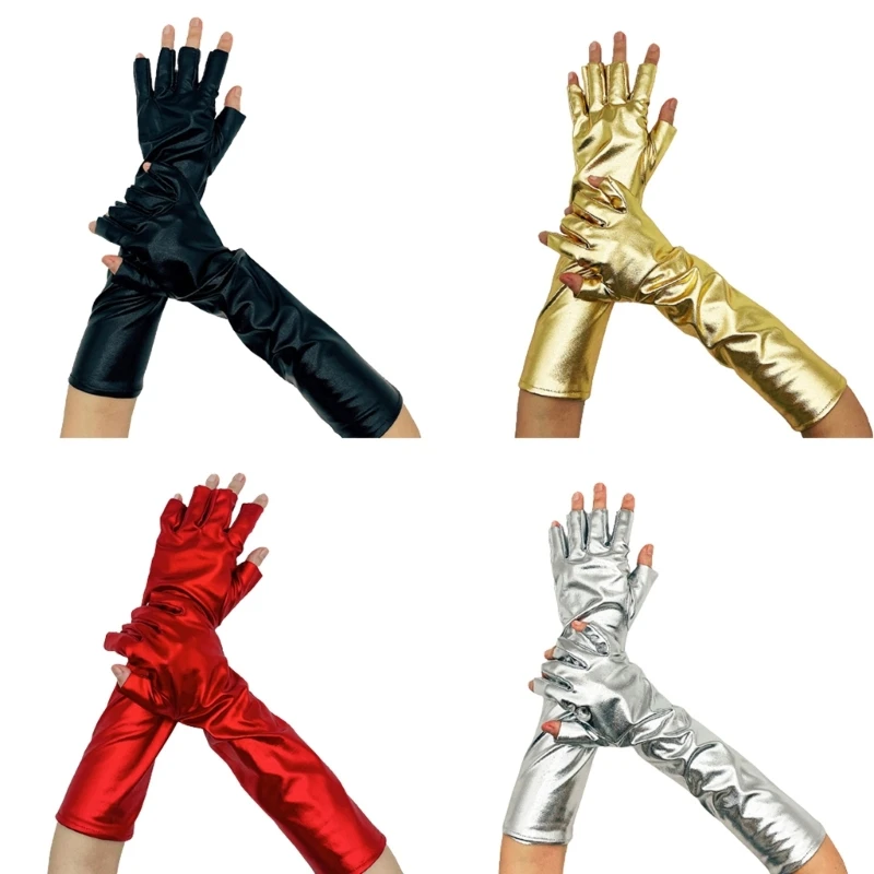 

Sexy Metallic Hand Gloves for Women and Girls in Theme Party Costume Accessories