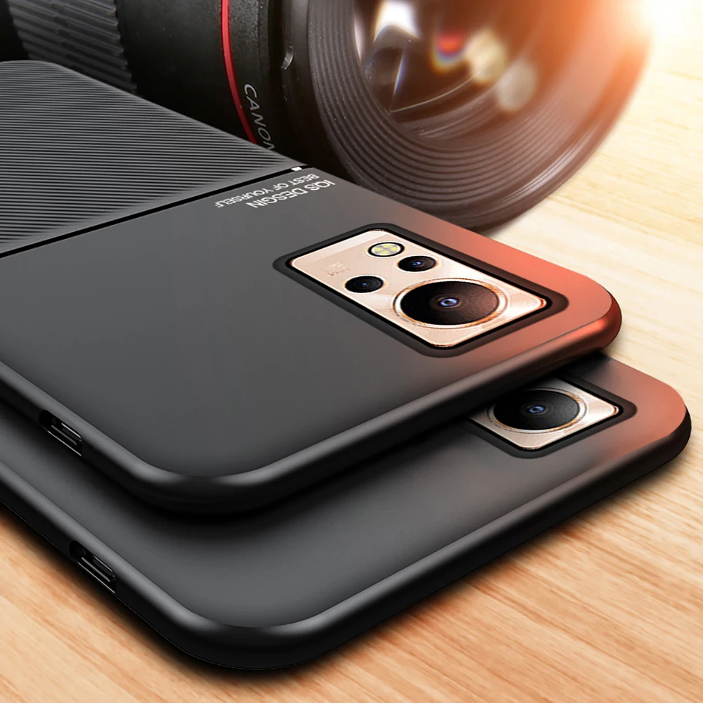 Capa de telemóvel em pele mate para infinix note 12 e 11 série_voghion.com