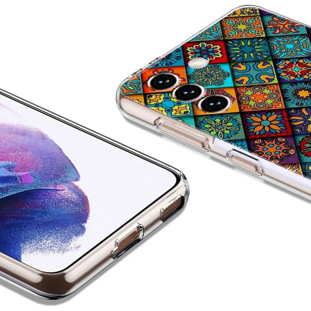 Mandala Flower Totem Clear Silicone Phone Case - Soft Protective Cover