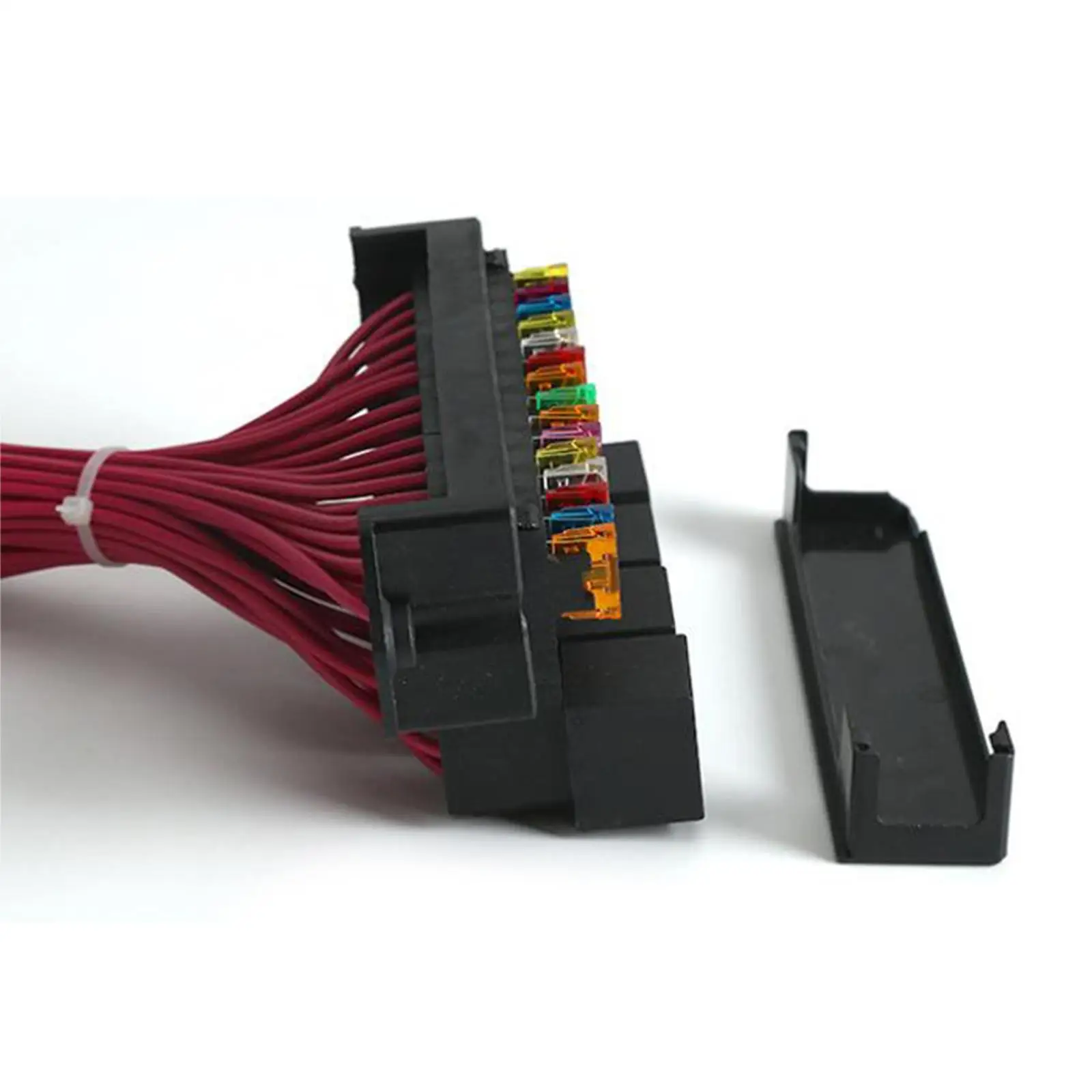 자동차 해양 보트 15구 박스 블록 홀더 릴레이 소켓 배선 하네스 포함