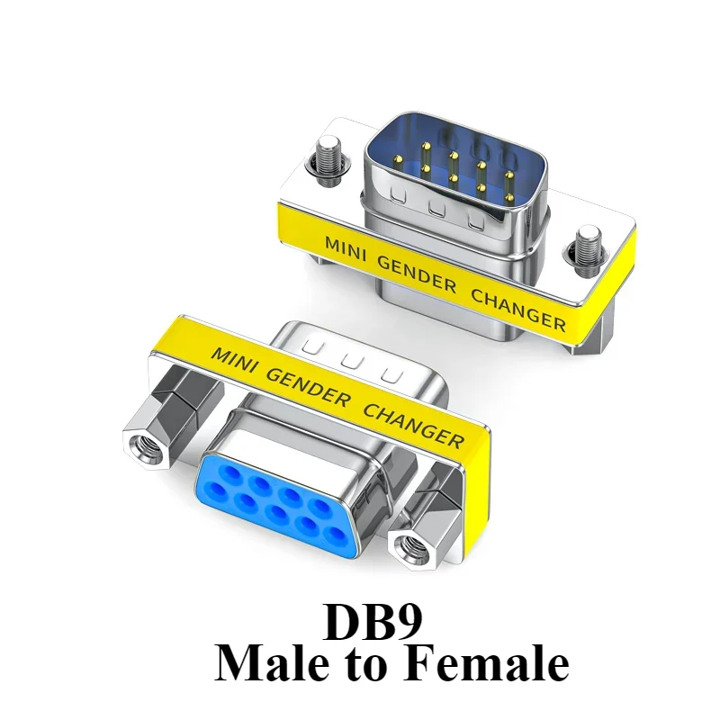 Universal RS232 Serial Adapter: Mini Gender Changer for DB9 Pin Configurations