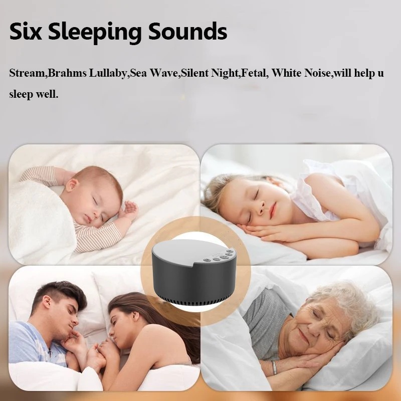 Mini Portable White Noise Bluetooth Speaker Sleep Aid Bluetooth Soundbar 15W Wireless Charging Music Box Support Timed Shutdown