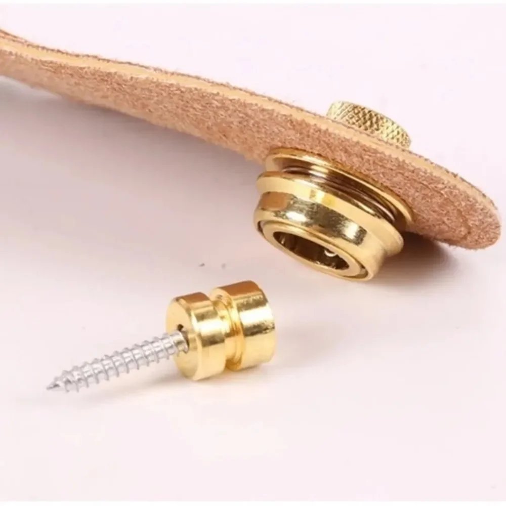 Heavy Duty Metal Guitar Strap Lock Button for Enhanced Instrument Security