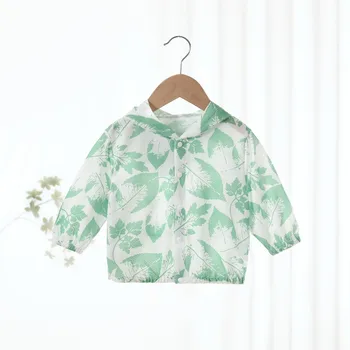 ملابس أطفال واقية من الشمس قميص صيفي قابل للتنفس ملابس خارجية صيفية للأطفال قميص بأكمام طويلة للأطفال من سن 1 إلى 4 سنوات 2