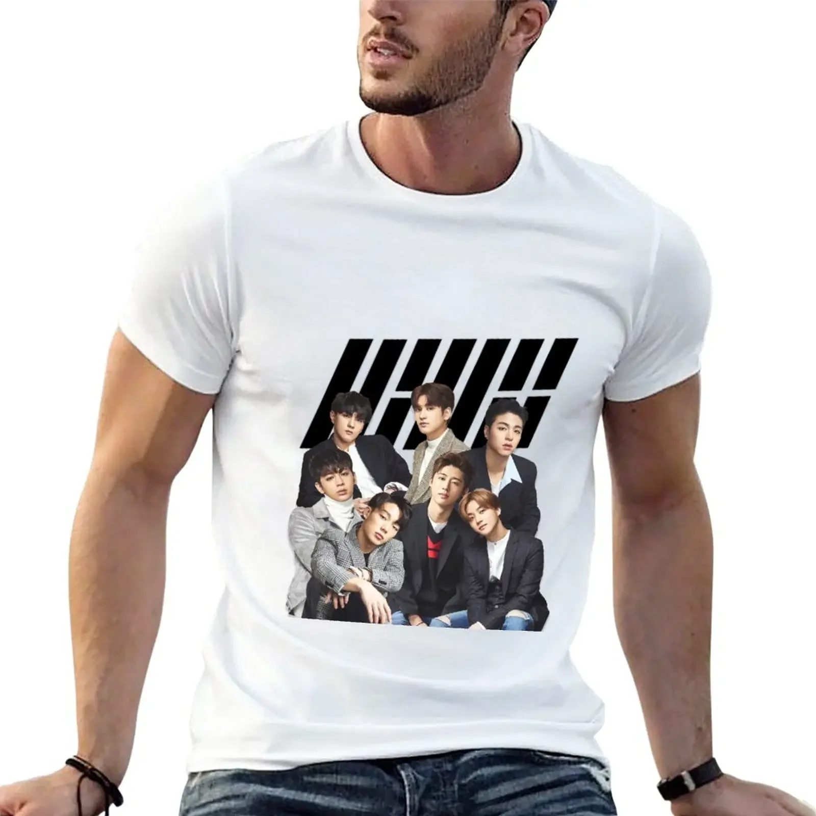 

iKON T-Shirt graphics Short sleeve tee oversizeds Men's t shirts