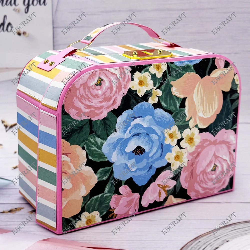 KSCRAFT 3D 가방 상자 절단 다이 스텐실 DIY Scrapbooking 장식 엠보싱 DIY 종이 카드