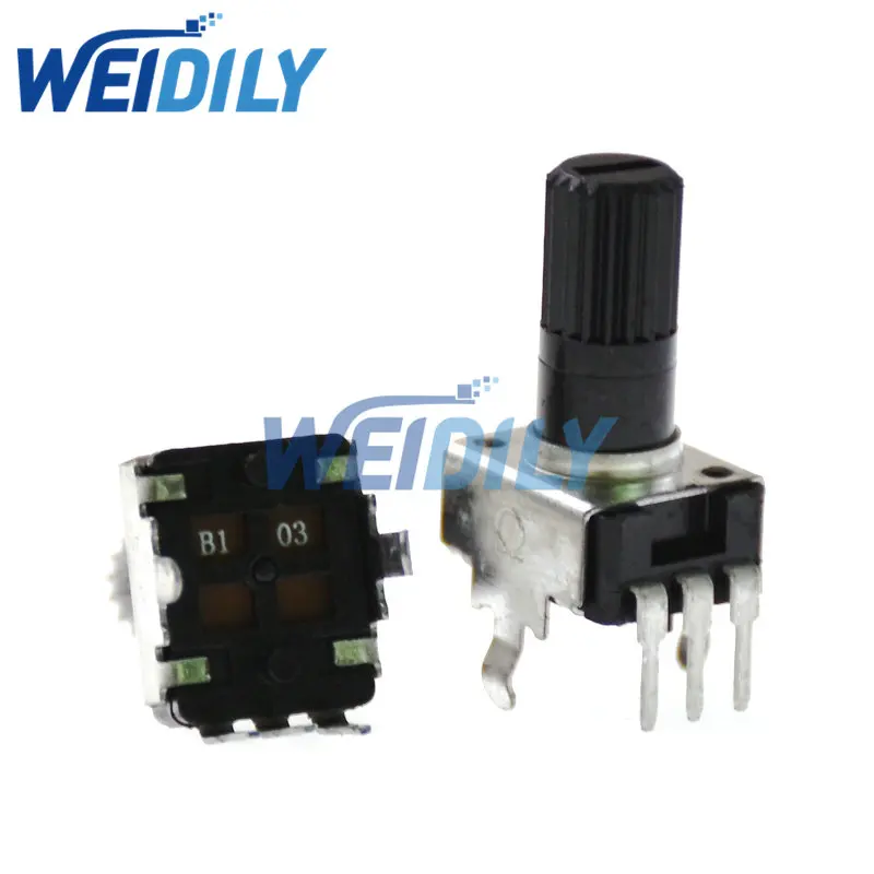 RV09 Vertical 12.5mm Shaft Long 1K 2K 5K 10K 20K 50K 100K 1M 9Type 3Pin Seal Rotary Potentiometer 10PCS adjustable resistor rotary potentiometer