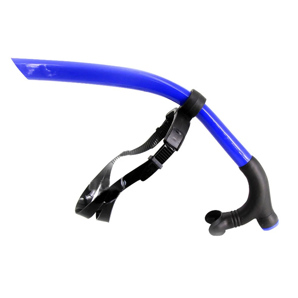 Silicone Swimming Front Breathing Tube Diving Training Adults Snorkel Diving Tube Swimming Scuba Equipment Blue