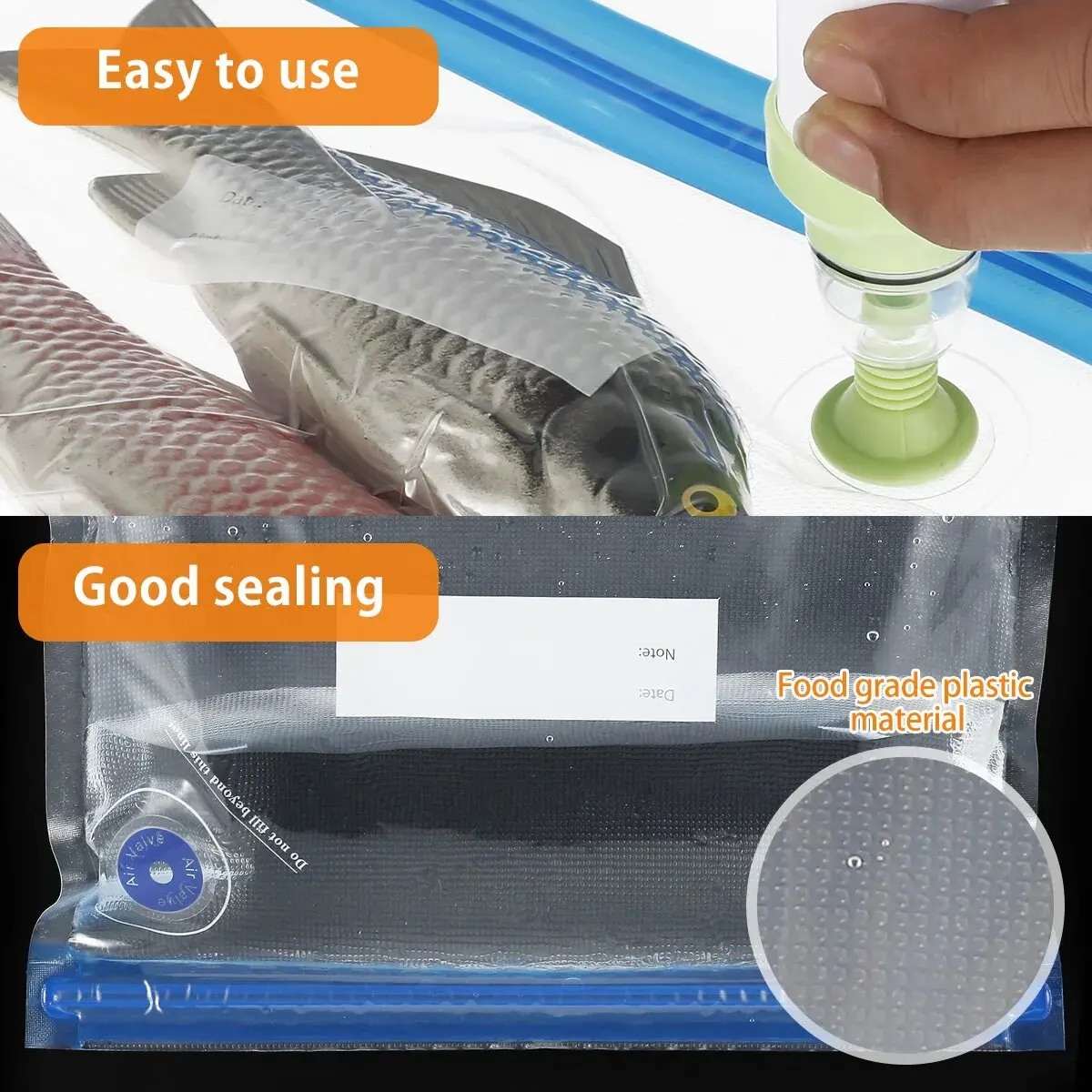 Food Vacuum Freshness Bag Refrigerator Sealing Compression 1-20PCS