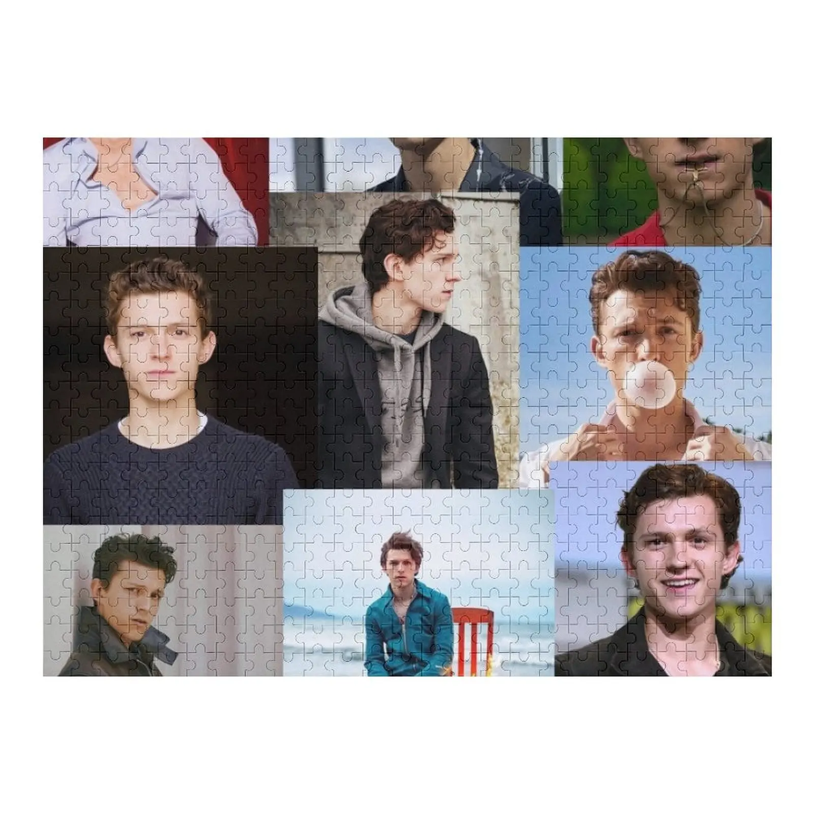 

Tom Holland collage Jigsaw Puzzle Custom Name Wood Game Children Jigsaw Pieces Adults Baby Toy Puzzle