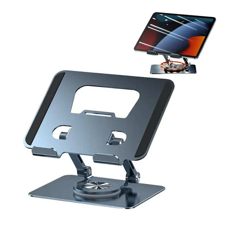 

360 Rotation Tablet Stand Desk Riser Multi-Angle Height Adjustable Foldable Holder Dock For Tablet Laptop