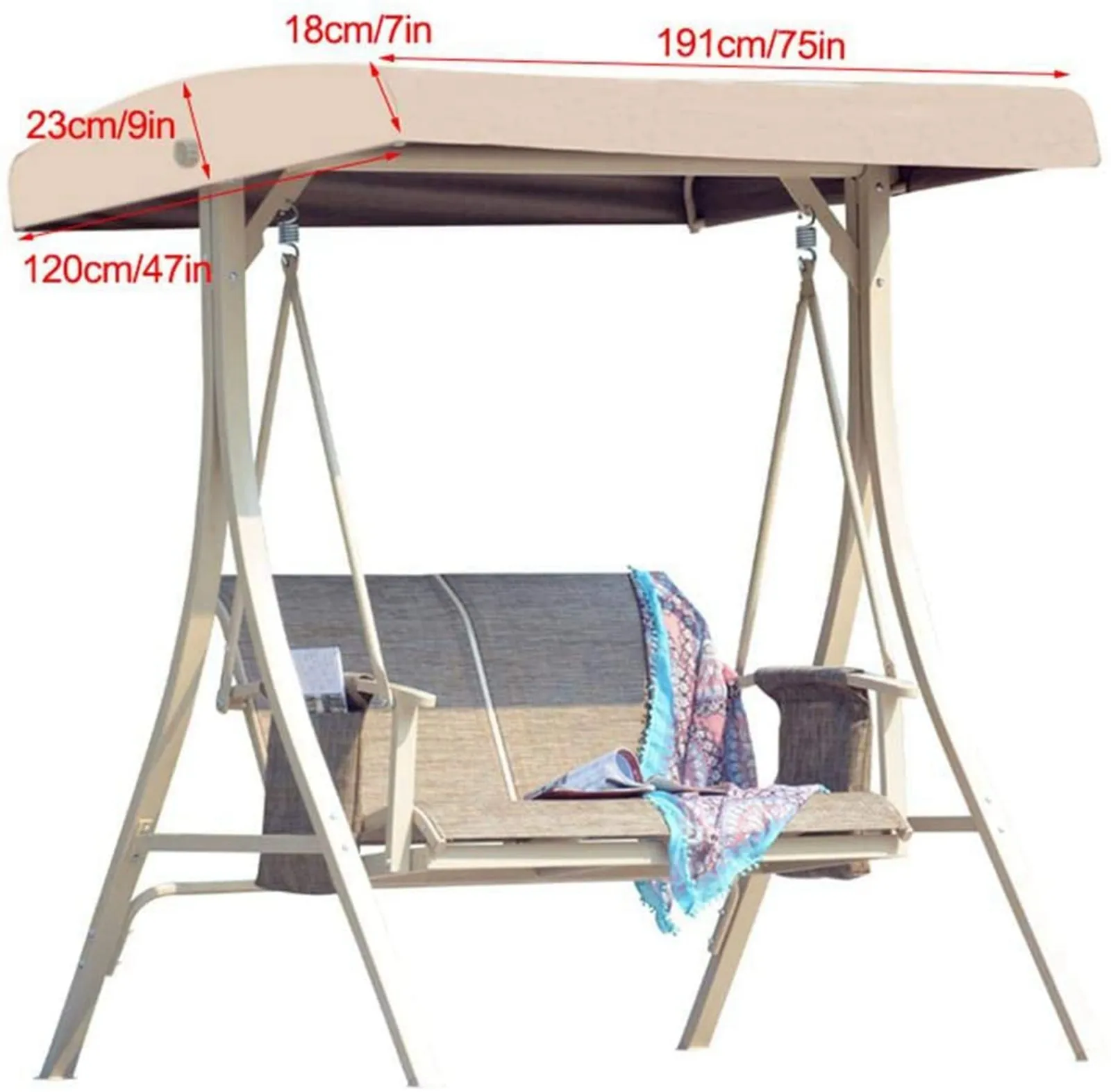 Outdoor Swing Chair Awning Garden Waterproof Swing Canopy Roof Cover Outdoor Garden Chair Canopy Roof Shade Cover outdoor awnings