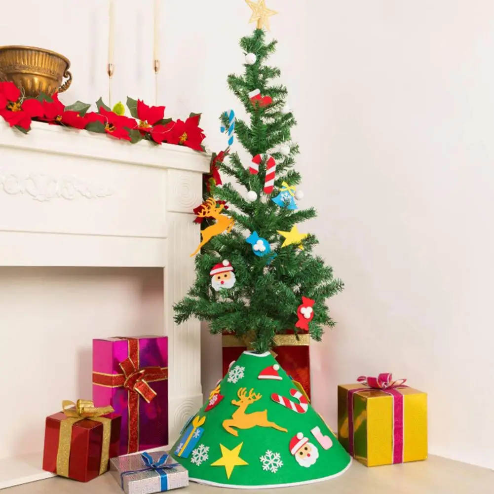 

Праздничная юбка на елку, легкая юбка на елку, праздничные юбки на рождественскую елку, с принтом в виде снежинок, конфет, подарков, для праздника