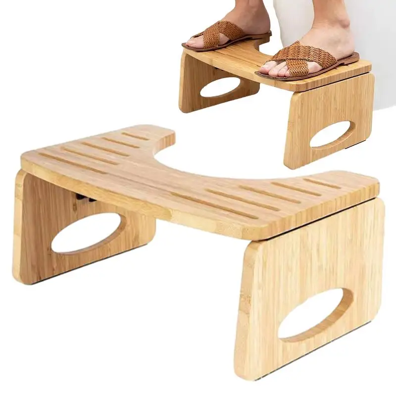 Bamboo Toilet Squat Stool Toilet Seat Stool Portable Squat Home Adult Bathroom Accessories