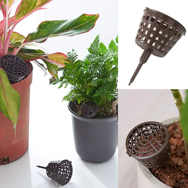 100 Pcs/pack Plant Fertilizer Baskets With Lid Cultivate Park Root Nursery Pots Bonsai Agriculture Aquarium Porta 3