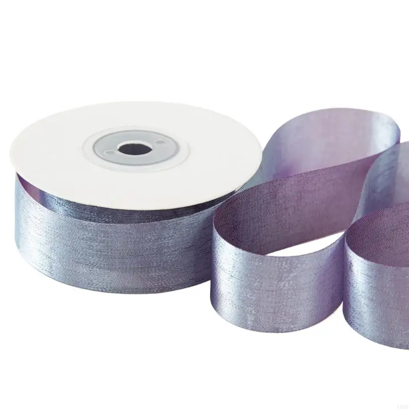 Rolle mit 25 mm x 20 Yards farbigem Band, transparentes Organzaband für Geschenkverpackungen, Schleifenherstellung, Zubehör Y08E – Detail 7