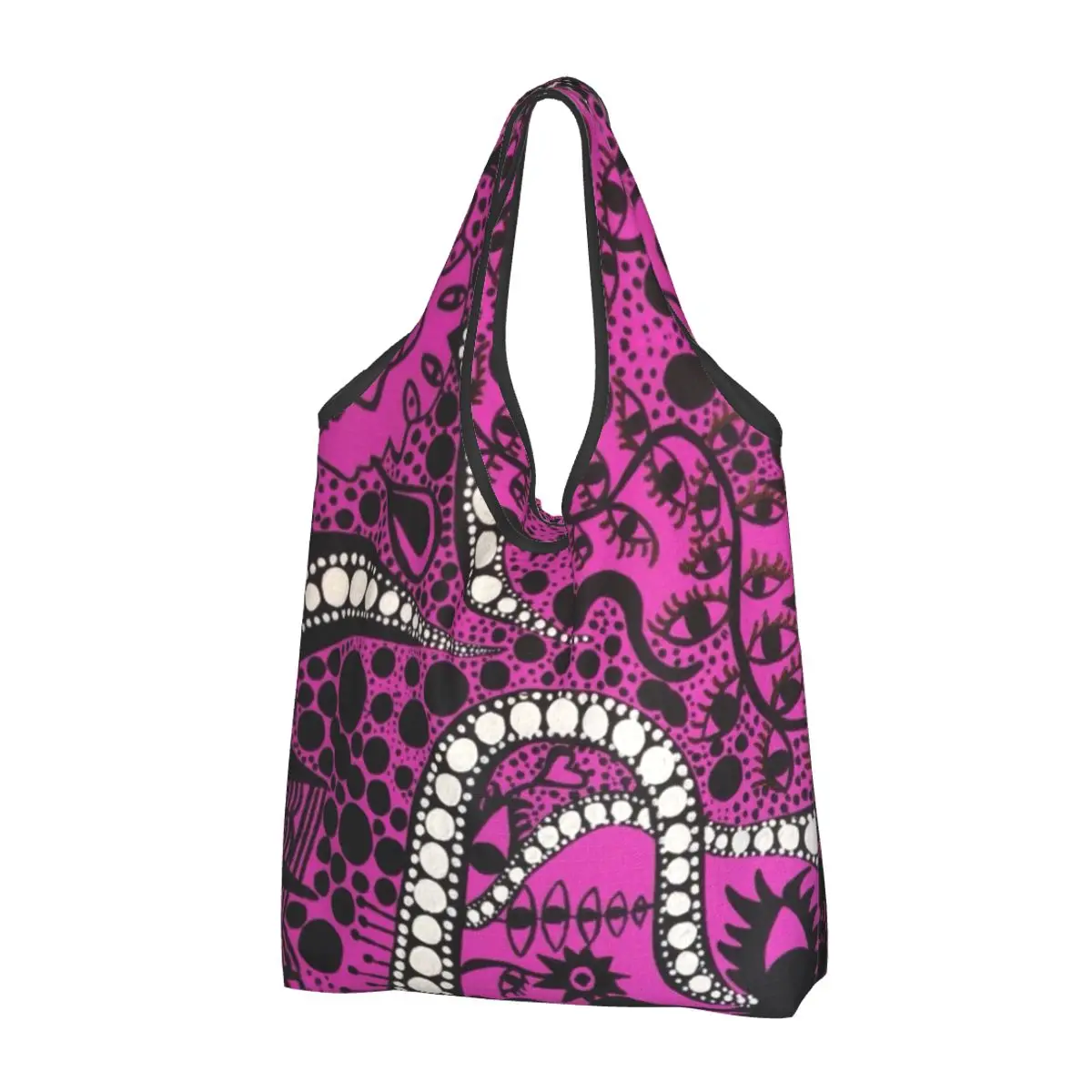

Large Reusable Yayoi Kusama Grocery Bags Art Abstract Dots Pumpkin Polka Pop Aesthetic Shopping Eco Bag Washable Lightweight