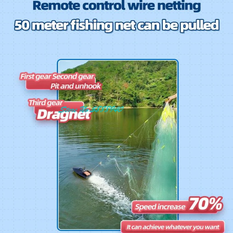 600M Upgraded 99 GPS Auto Return Cruise RC Fishing Bait Boat 55CM 2.5KG Solenoid Valve Netting Unhook Remote Control Bait Boat 5