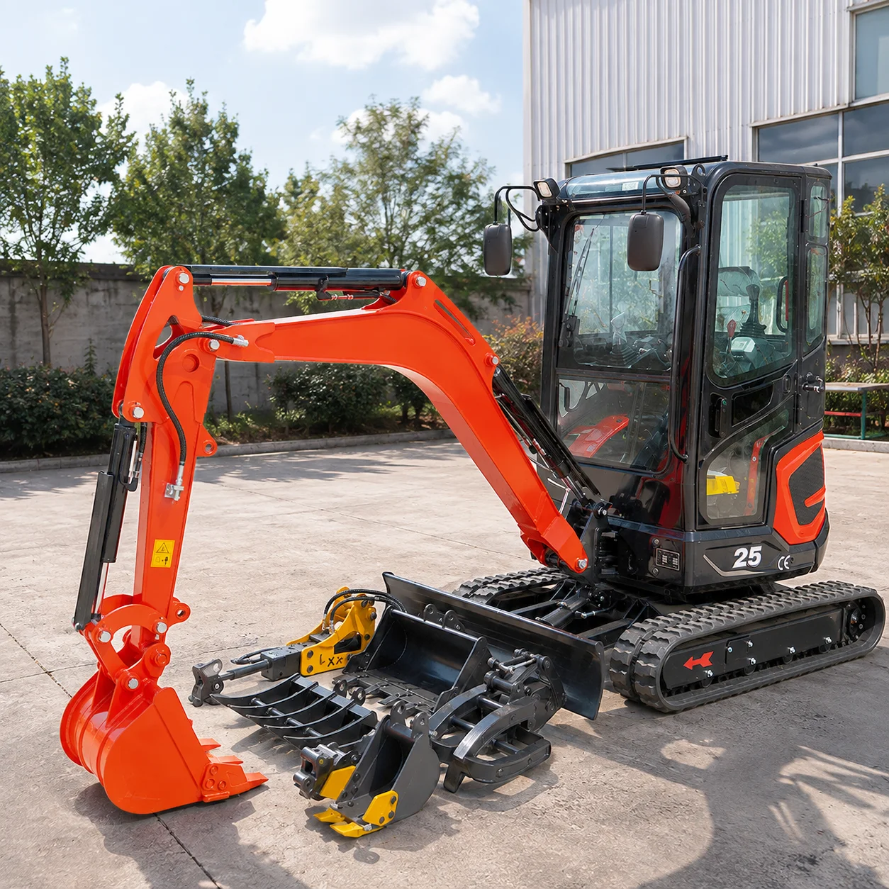 Hydraulischer 1-Tonnen-Raupenbagger, Mini-Bagger, kompakte Baumaschine, kundenspezifische Konfiguration verfügbar