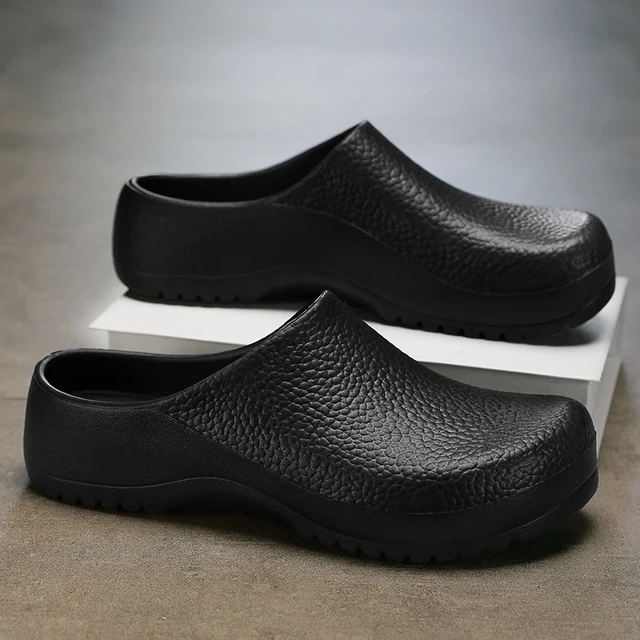 Zapatillas de Interior para hombre y mujer, zapatos de Chef, sandalias impermeables a la moda, antideslizantes, suela suave, zuecos para el hogar y el dormitorio, 2024 - Imagen 5