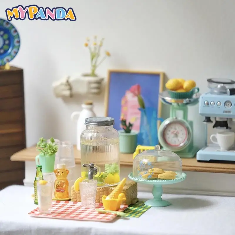 

1:12 Miniature Doll House Decoration Cold Water Jug Tableware Kettle Kitchen Set Dollhouse Accessories