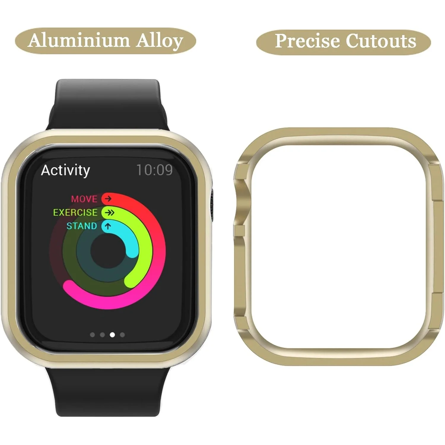 Sleek Aluminum Alloy Watch Case - Premium Metal Bumper Frame with Hollow Out Design
