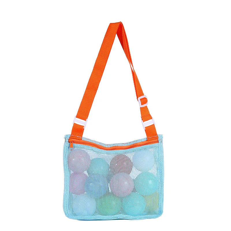 Portable Beach Bag Mesh Swimming Bag for Children Beach Toy Baskets Storage Kids Outdoor Toy Seashell Bags