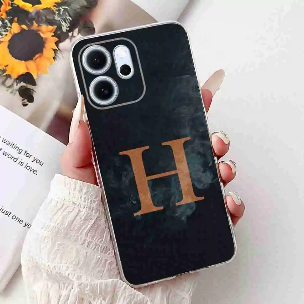 Stylish Alphabet Crown TPU Silicone Phone Case - Fits 6.57 Devices
