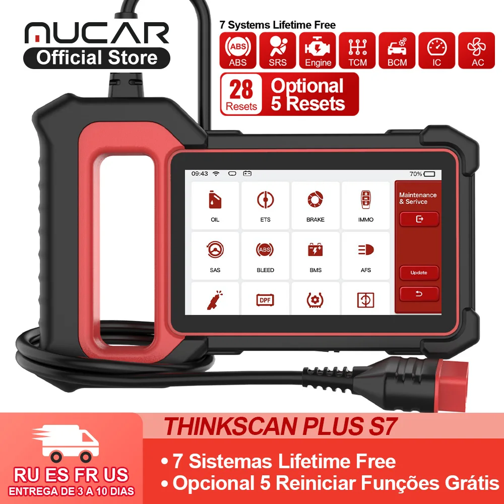 Thinkscan mais s7 ferramenta de diagnóstico do carro obd 2 scanner ...