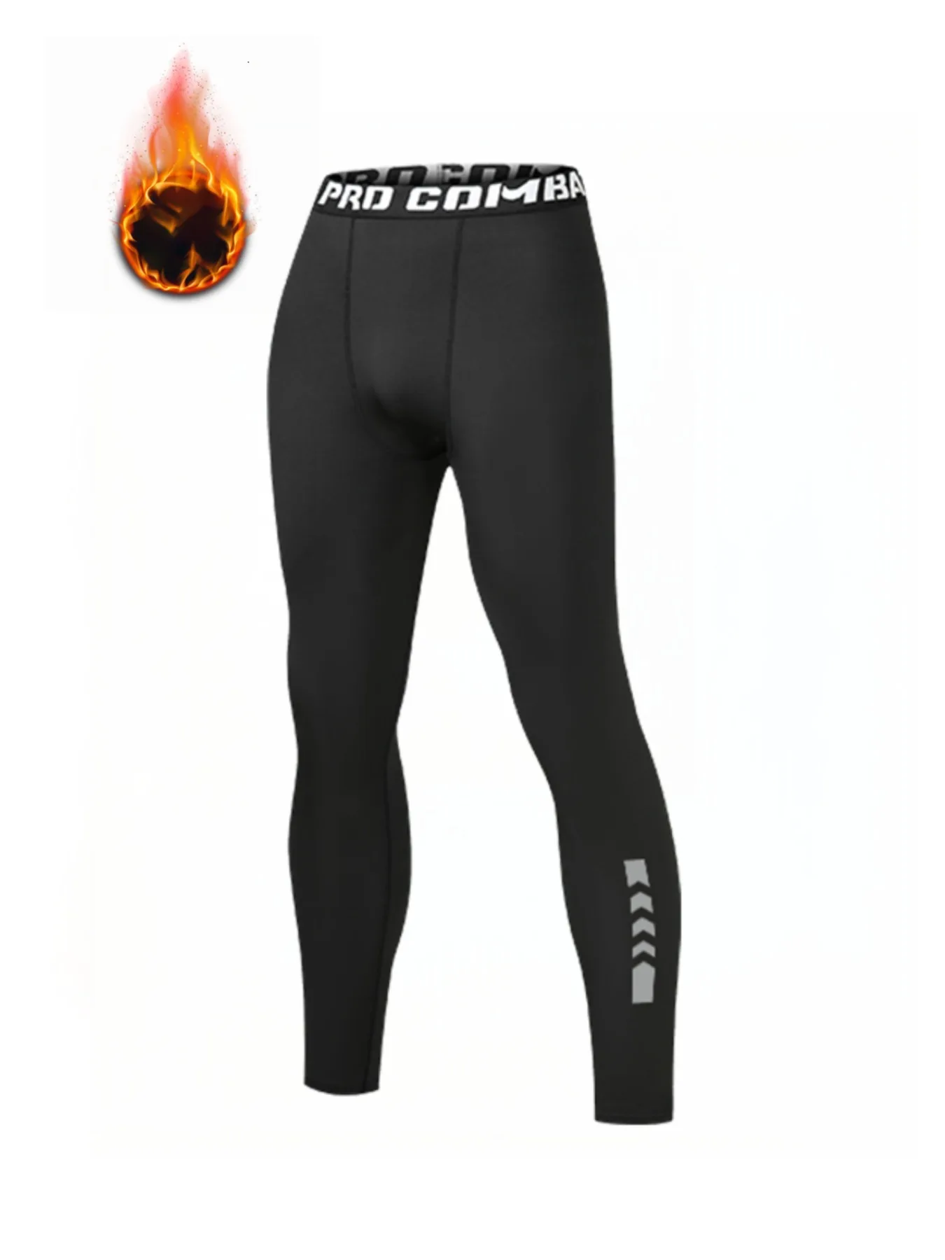 Men's warm compression leggings sports training pants dry running leggings