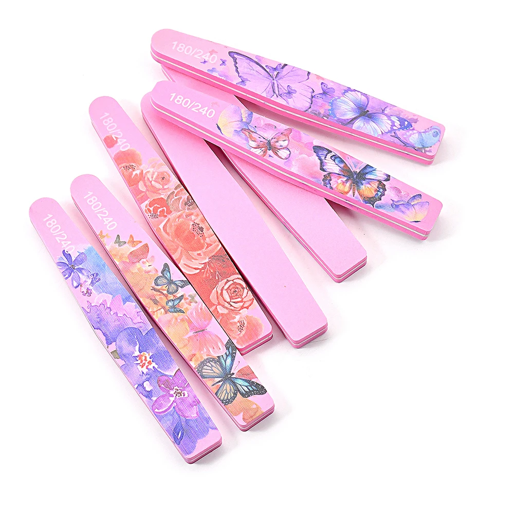 

10Pcs/Bag Double-sided Nail File Blocks Colorful Sponge Nail Supplies For Buffer Polish Buffing Sanding Sandpaper Pedicure Tools