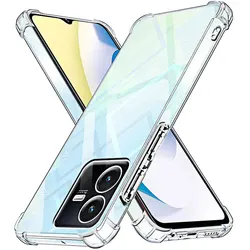 Shockproof Transparent Soft TPU Back Protector Cover for Vivo Y22 2022 4G (Clear)