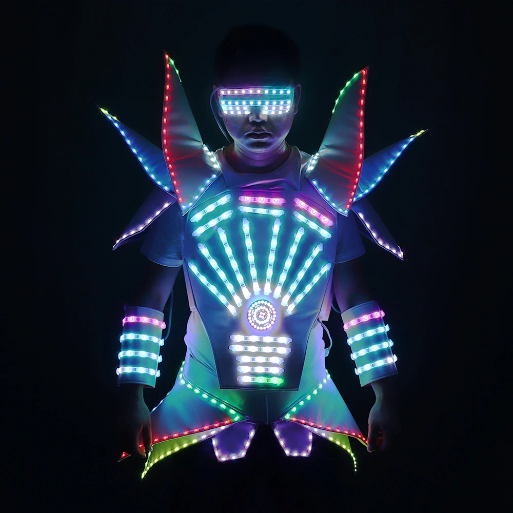 Led Robot Suit Performance Futuristic Technologies | Futuristic Suits | Dj Robot Suit - Led Tron Dance Wear - Aliexpress
