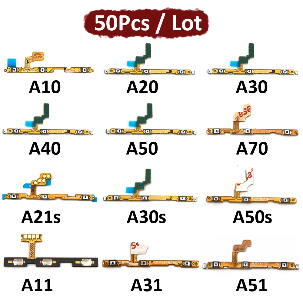 50Pcs-Volume-Power-On-Off-Button-Key-Flex-For-Samsung-A10-A20-A30-A40 ...