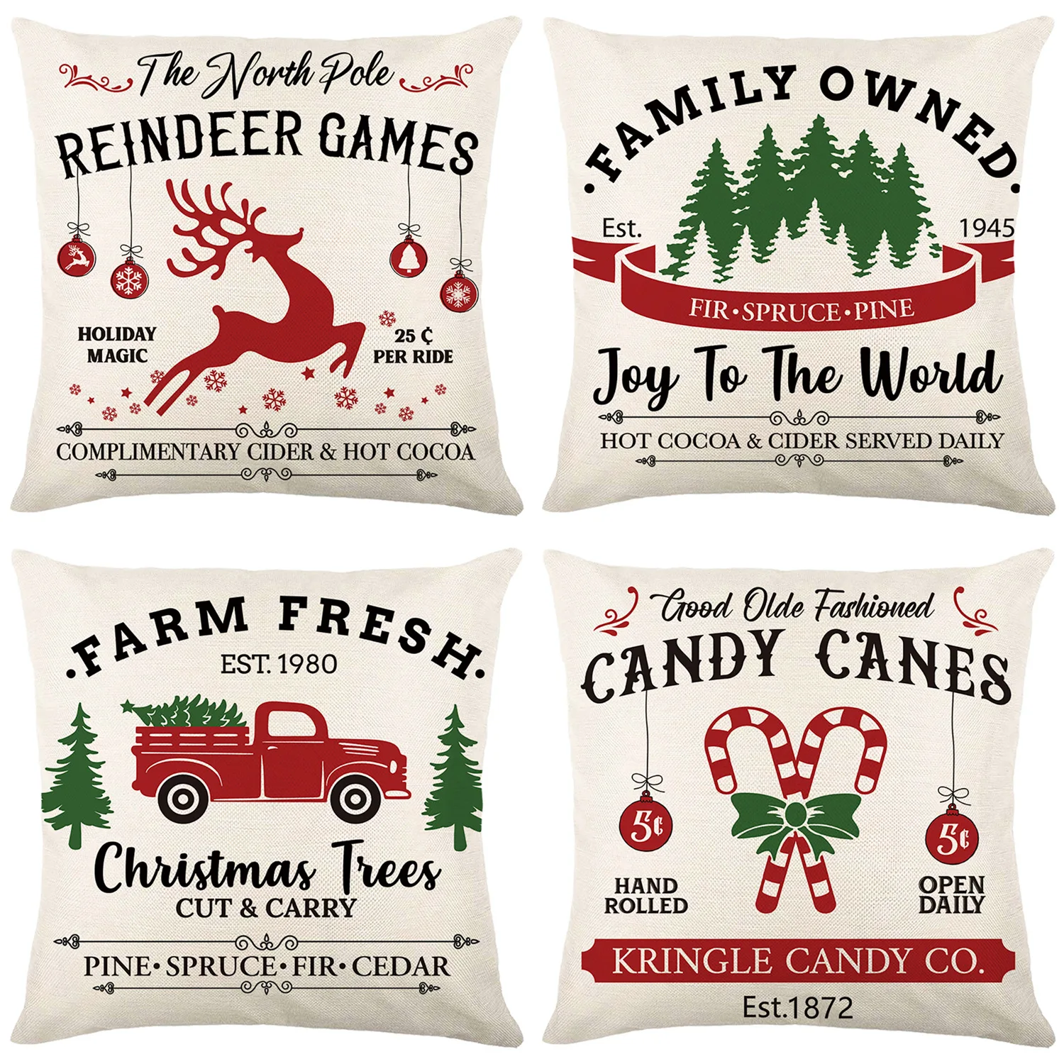 

Alphabet Print Pillowcase Xmas Pillow Cover Elk Bell 2023 Christmas Cushion Cover 45x45 Merry Christmas Home Decor Sofa B0194G