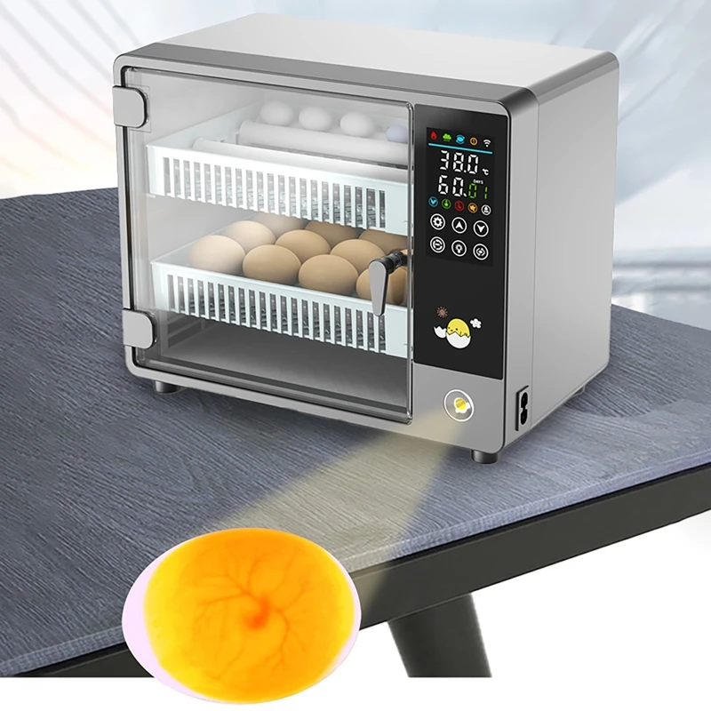 Egg Incubator 24 Eggs Incubator With Drawer Type Egg Incubator Turner Automatic Waterbed Replenishment Temperature Control Touch Screen