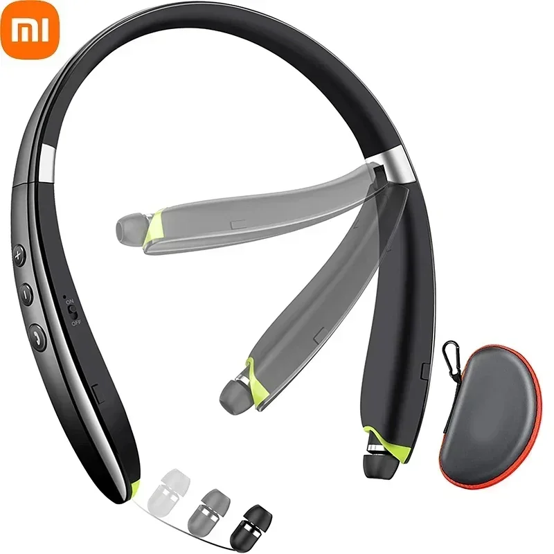 Xiaomi SX-991 Draadloze Bluetooth Headset Nekband Opvouwbare Koptelefoon Intrekbare Oordopjes Ruisonderdrukking Hifi Stereo Oortelefoon